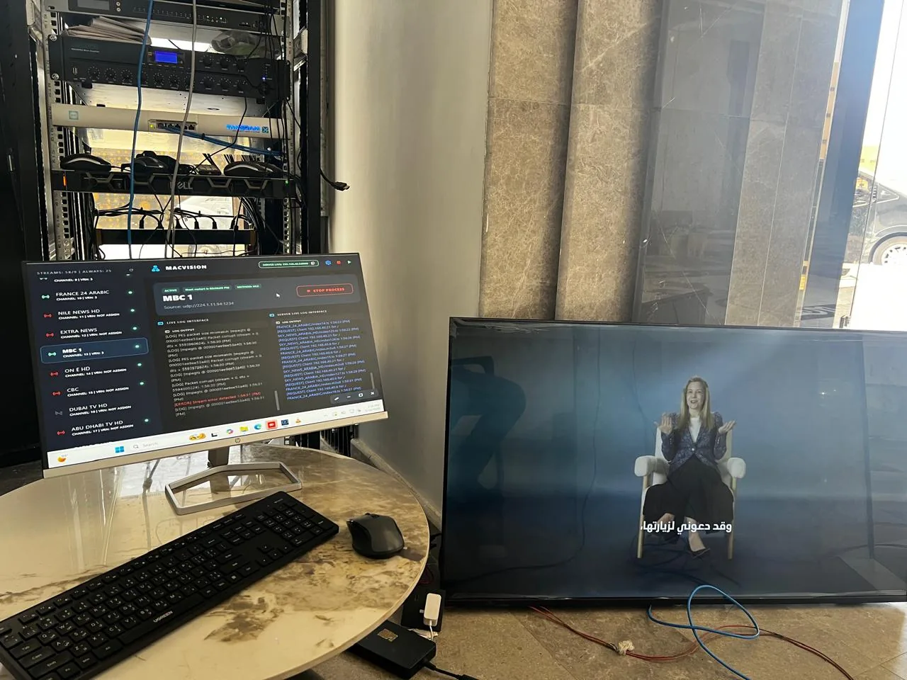 صورة تنفيذ لفنادق ومجمعات الخبر تعرض مراقبة منصة MACVISION واختبار القنوات